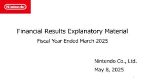 Nintendo FY2025 Earnings Release