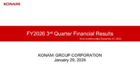 KONAMI FY2026 Q3 Earnings Release