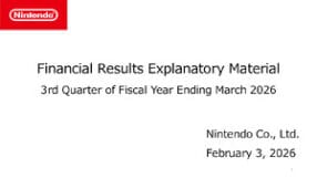 Nintendo FY2026 Q3 Earnings Release