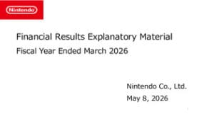 Nintendo FY2026 Earnings Release