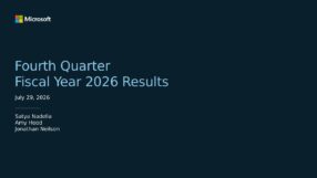 Microsoft FY2026 Q4 Earnings Release